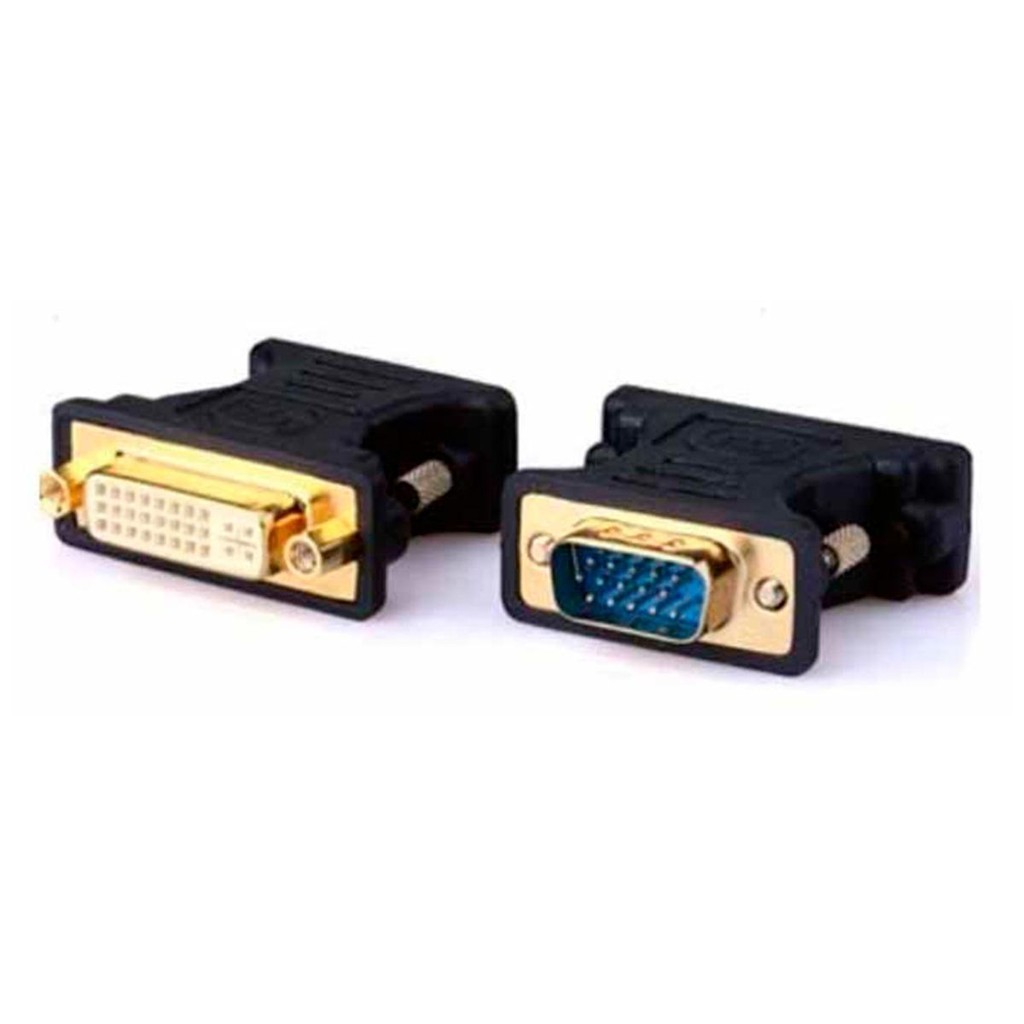 Adaptador Conversor DVI-I para VGA - 24+5 Pinos - (DVI-I F x VGA M) - Audio