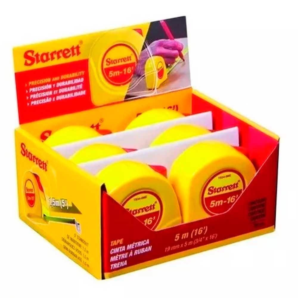 Kit Trena de Aço 5m com Trava 6 Unidades KTS34-5ME-S STARRETT em Oferta na Shopee