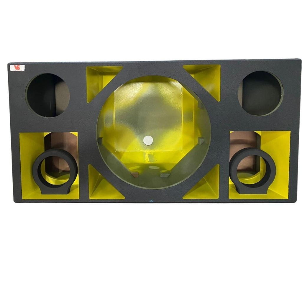 Caixa Vazia de 15" +Médio Grave + Driver + Tweeter  Amarelo