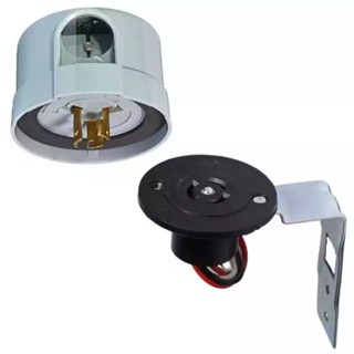 Relé Fotocelula Eletrônico Bivolt 127/220V + Base (Tomada) 10A/220V em Oferta na Shopee