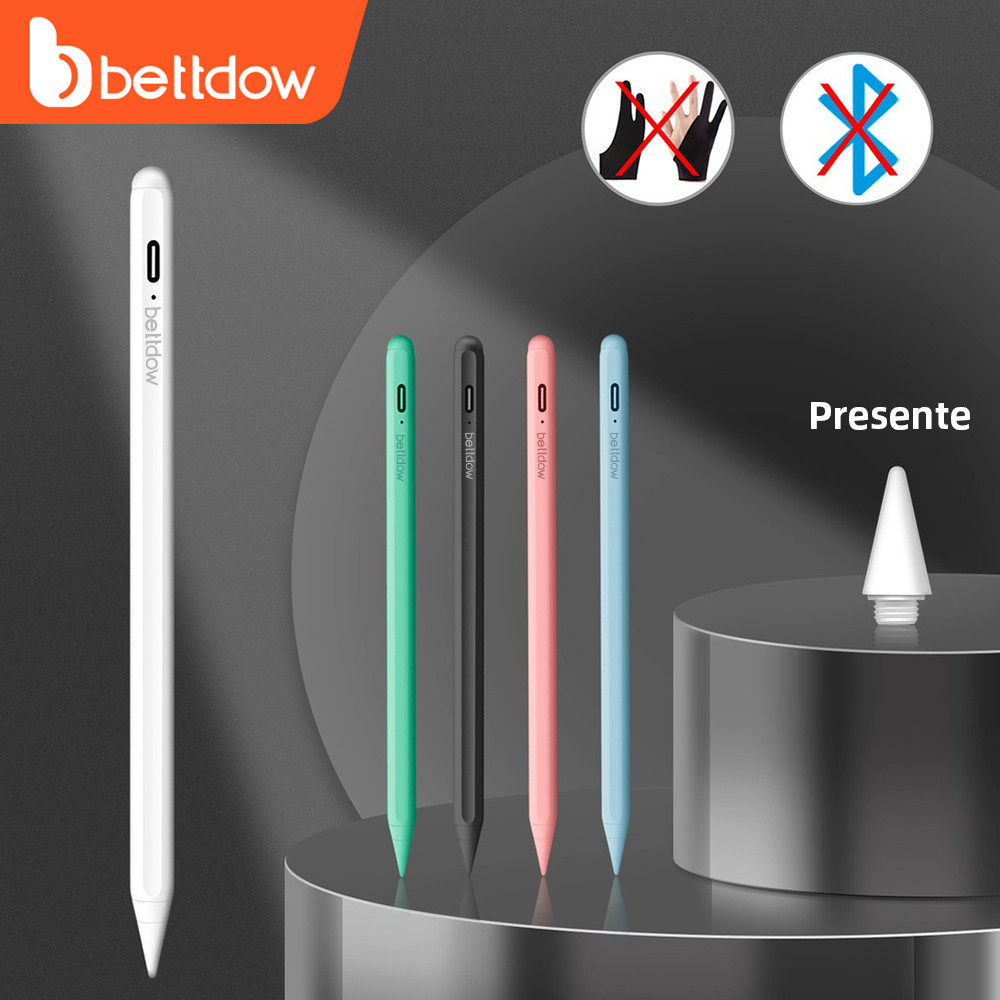 BETTDOW Caneta Touch de 10ª Geração Função de Inclinação para iPad Air 4 5 10.9 Gen7 8 10.2 Pro 11 12.9 2018 2020 10.5 em Oferta na Shopee
