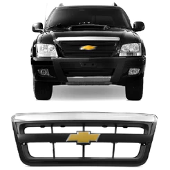 GRADE RADIADOR S10 2009 2011 FRISO CROMADO COM EMBLEMA