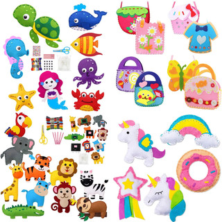 Kit De Costura Kids Sewing Woodland Animals Craft Bricolagem De Animais De Feltro Iniciantes Conjunto Educacional Toy