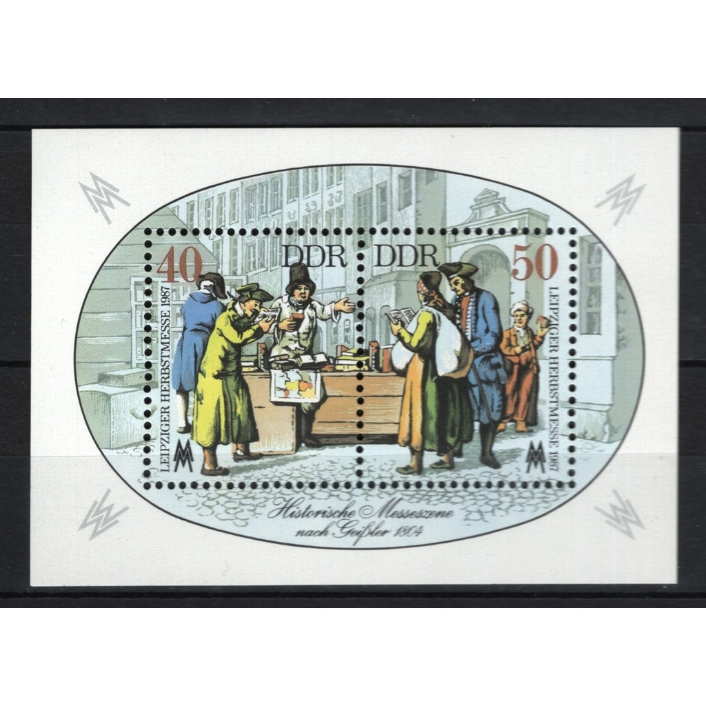 Selos ALEMANHA DDR - BLOCO NOVO / Selos  - 1987