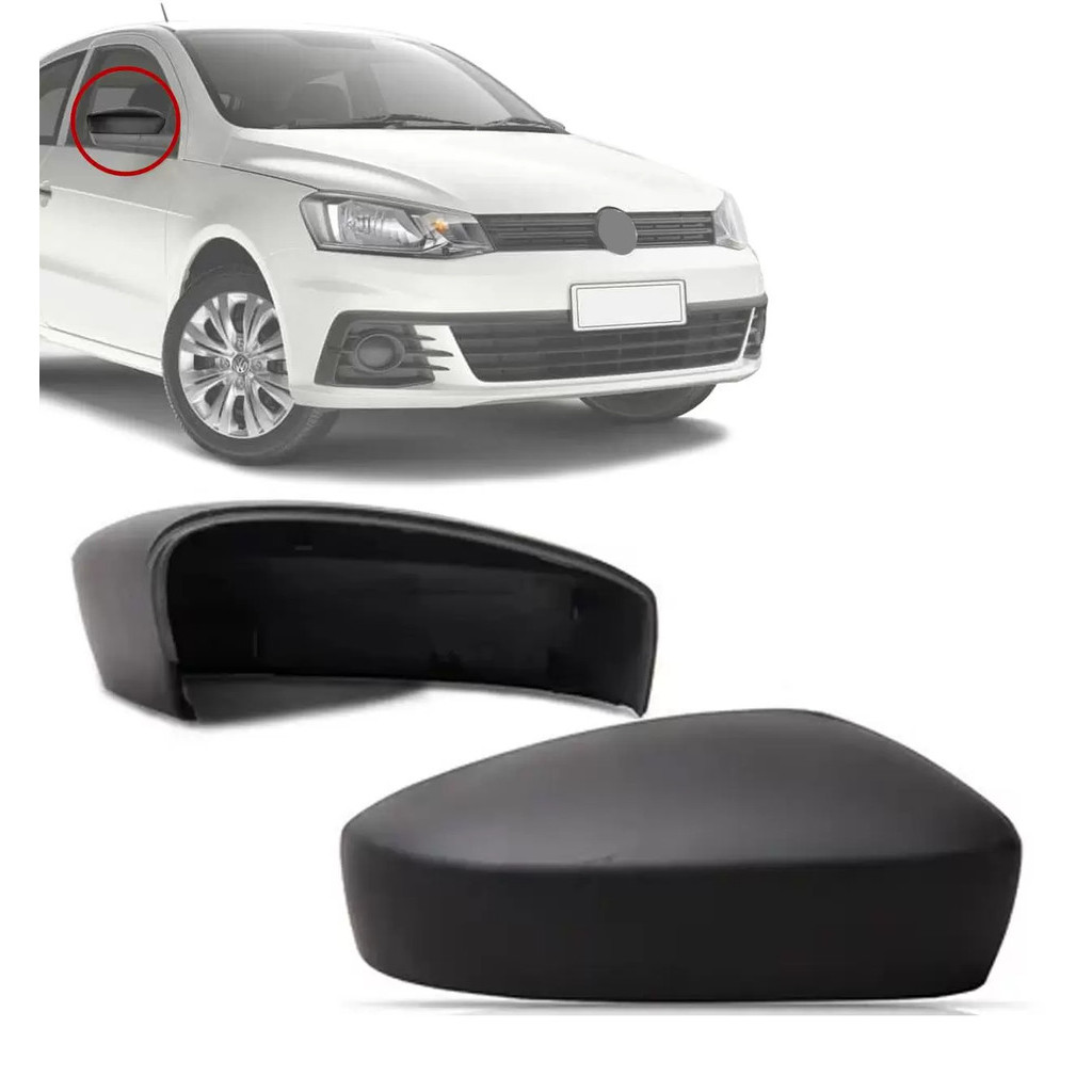 Capa Espelho Retrovisor Gol G6 Fox 2010 Em diante Preta Lado Passageiro em Oferta na Shopee