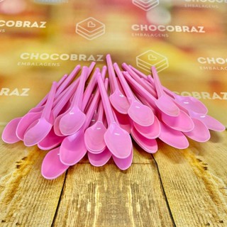50~250 COLHER SOBREMESA PS ROSA BELLO FESTAS em Oferta na Shopee