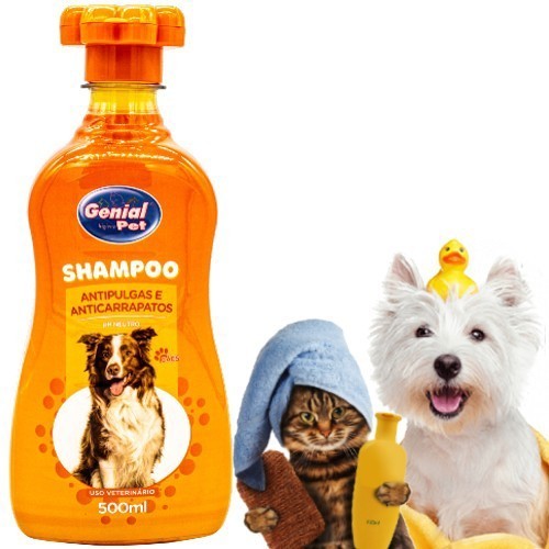 Shampoo De Pelos Para Cães Gatos Antipulgas 500 Ml - Fragrância Neutra em Oferta na Shopee