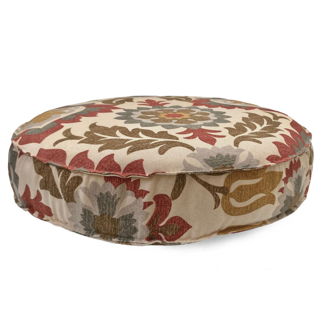 Almofada Futton Turco Redonda 45x45cm Wendy Vermelha em Oferta na Shopee