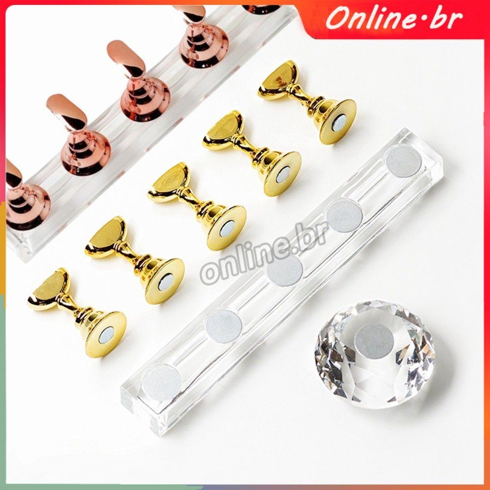 ✅ Suporte Para Exposição De Peças De Unhas Base Para Peças De Xadrez Em Acrílico Estilo Japonês Use Suporte Para Unhas Suporte Para Prática De Unhas Suporte Magnético Para Práticas