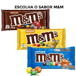 Confeito Chocolate M&Ms Individual 35g a 45g - Escolha o Sabor! Ao Leite, Amendoim ou Crispy - Mars