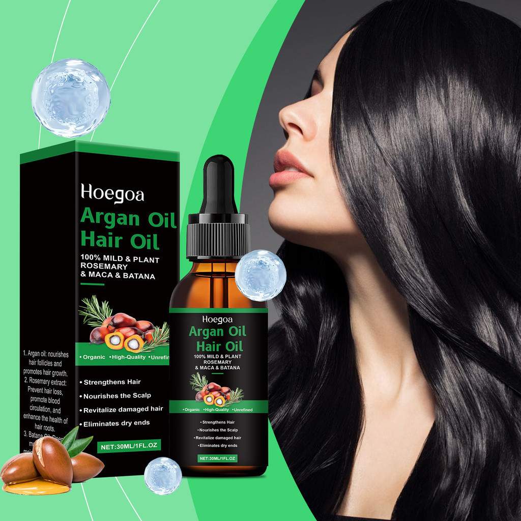 30ml De Óleo Hoegoa Argan Hair Oil Melhora A Secura Frizz Split Ends Nutritivo Para Tratamento Capilar ABBY