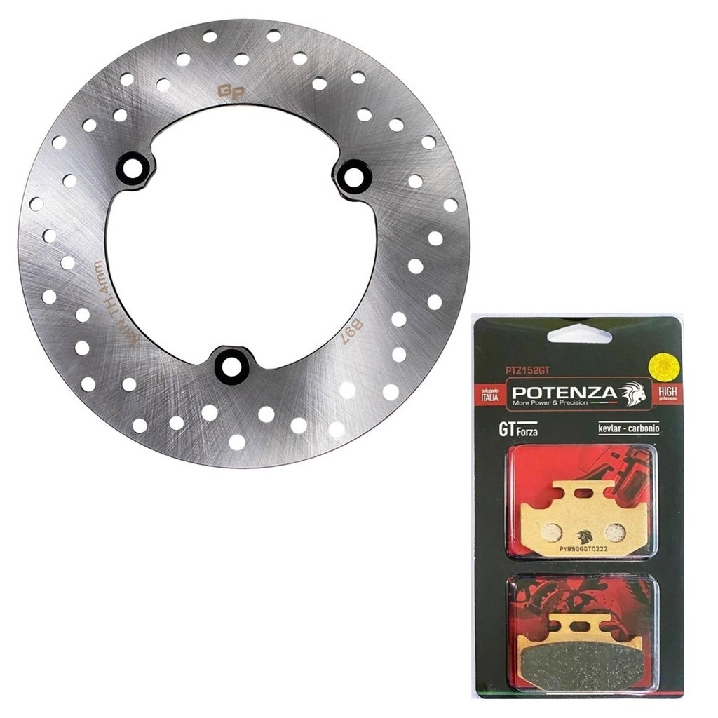Disco de Freio Traseiro Fazer 250 Fz25 Abs 2018-2024 + Pastilhas Potenza em Oferta na Shopee