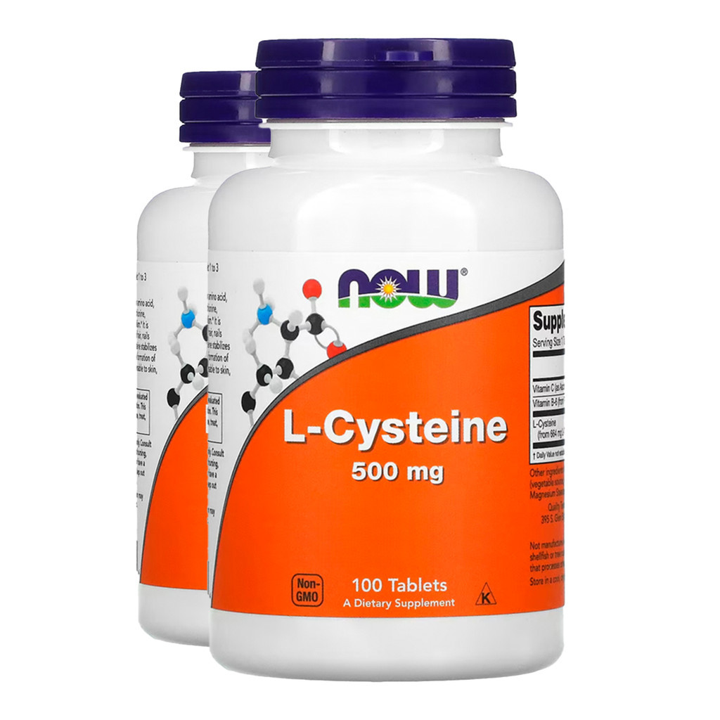 Kit 2x L-cisteína 500mg Now Foods L-Cysteine 100 Tablets Importado/Made in Usa em Oferta na Shopee