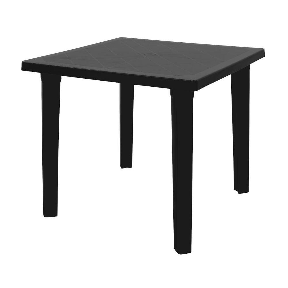 Mesa Tramontina Sancho 80 X 80 Cm Em Polipropileno Preto em Oferta na Shopee