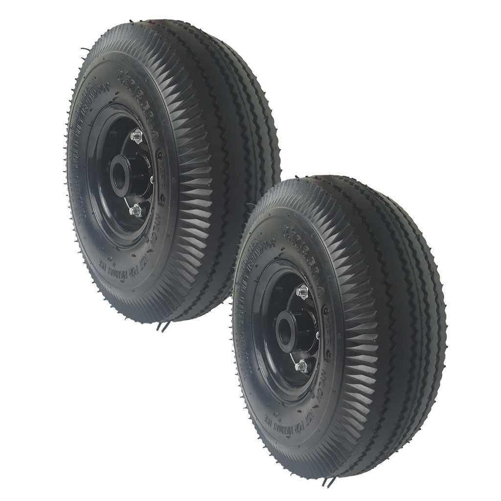 Kit 2 Rodas 3.50 X 4 Rolete Com Pneu Câmara Carrinho Tração Humana Borrachas Londrina