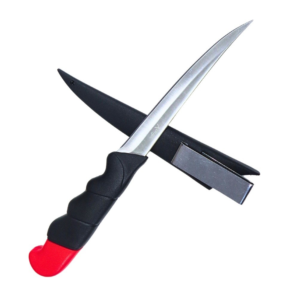 Faca De Filetar Peixes Xingu Flutuante 26cm Pesca Aço inoxidável Cabo anatômico Afiada Camping Churrasco Sushi Náutica