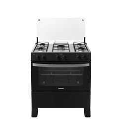 Fogão 5 Bocas Itatiaia Waves New com Forno 82L Preto Bivolt