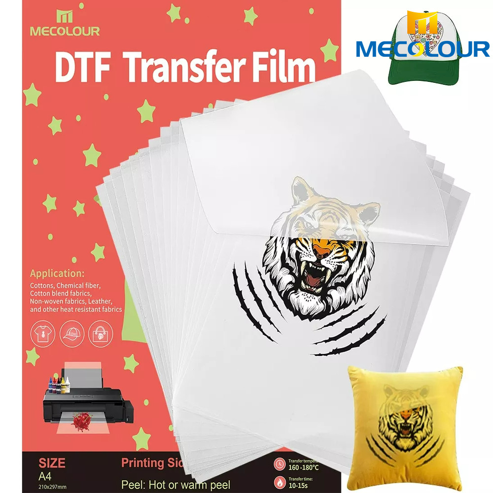 Filme Dtf Folha A4 29,7cm X 21cm Pacote 100 Folhas Mecolour