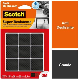 Protetor ANTI Deslizante Quadrado G 30MM X 30MM X 3,5MM com 9 SCOTCH 3M em Oferta na Shopee