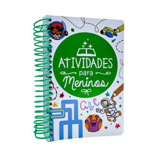 Atividades para Meninos com Espiral - Desafios, Desenhos e Muito Mais - Livro Físico em Oferta na Shopee