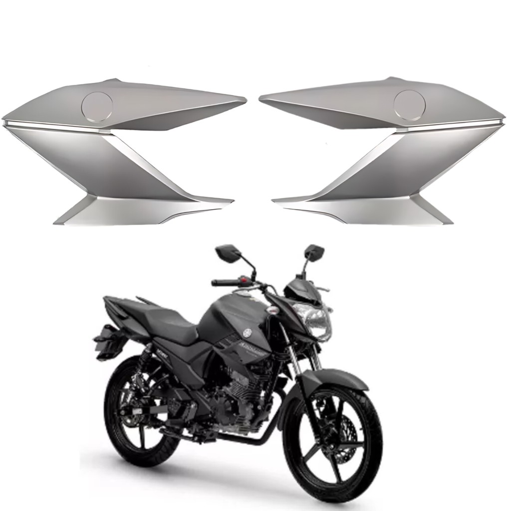 KIT PAR ABA TANQUE GUIA DE AR YS FAZER 150 PRATA FOSCO 2019 TODOS MODELOS PARAMOTOS YAMAHA