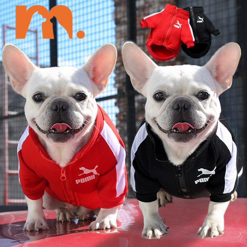 【Muhsinpet】Roupa De Cachorro Moletom Jaqueta De Pet Street Wear Sweatshirt Pet com Jaqueta com Zíper em Oferta na Shopee