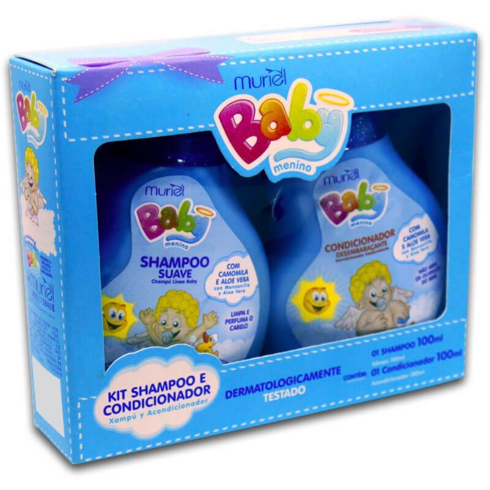 MURIEL BABY MENINO KIT SHAMPOO + CONDICIONADOR COM 100ML em Oferta na Shopee