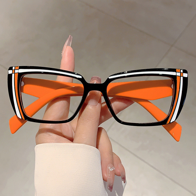 Óculos Vintage Cat Eye Glasses Women 2024 Nova Moda Multicolor Rim Eyewear em Oferta na Shopee