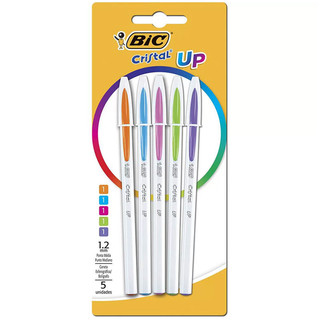 Caneta esferográfica 1.2 Cristal Up com 5 unidades Bic em Oferta na Shopee