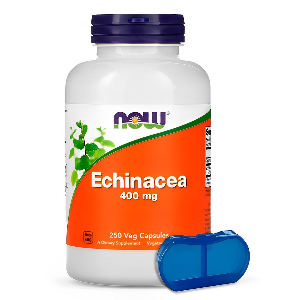 Equinácea 400mg Now Foods 250Cáps Importado + Porta Cápsulas em Oferta na Shopee