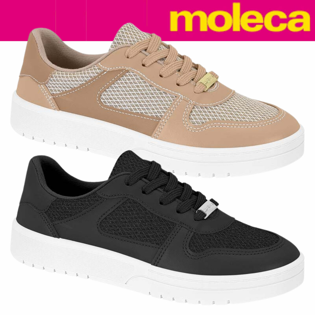 Tênis Feminino Moleca Delicado Tela Shine Casual Conforto em Oferta na Shopee