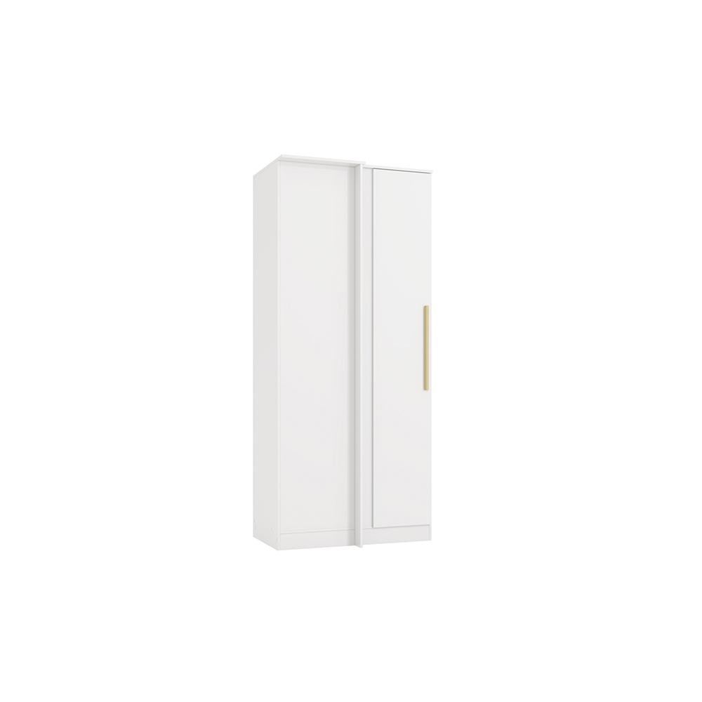 Guarda-Roupa de Canto Reto 1 Porta Kappesberg Adapt Branco em Oferta na Shopee