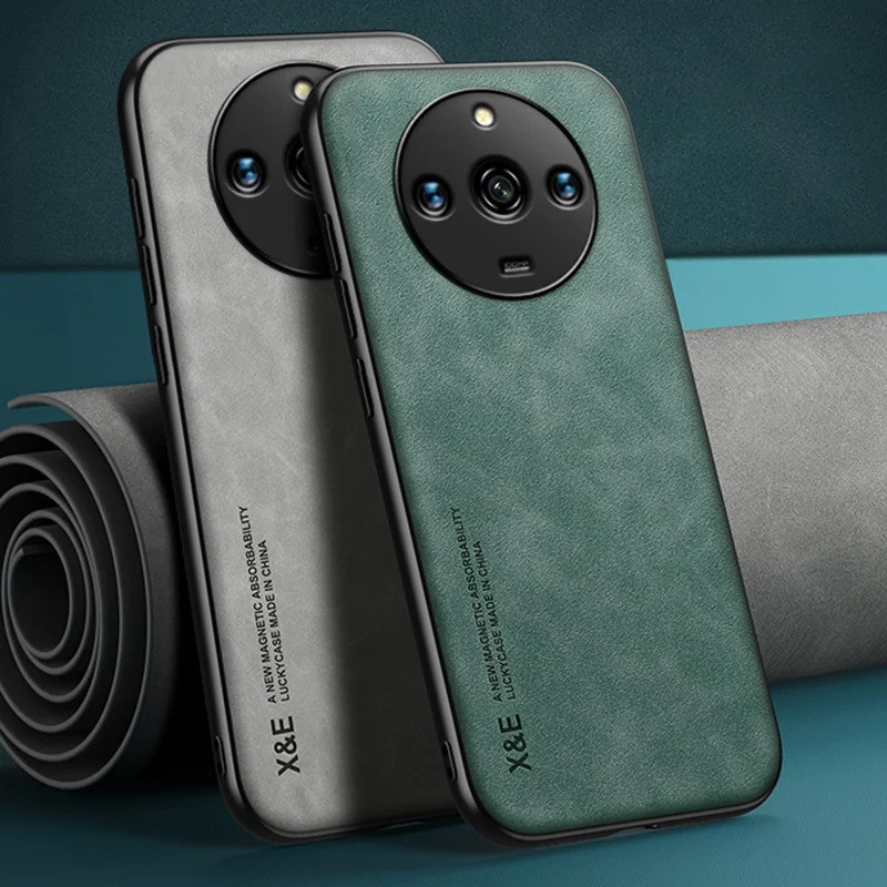 Capa De Couro De Luxo Para Realme 11 Pro Plus Magnética De Proteção De Silicone Carro 5G Realme11 em Oferta na Shopee