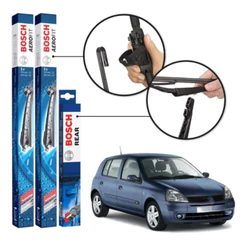Jogo Palheta Parabrisa Dian+traseira Bosch Clio 2005 A 2019