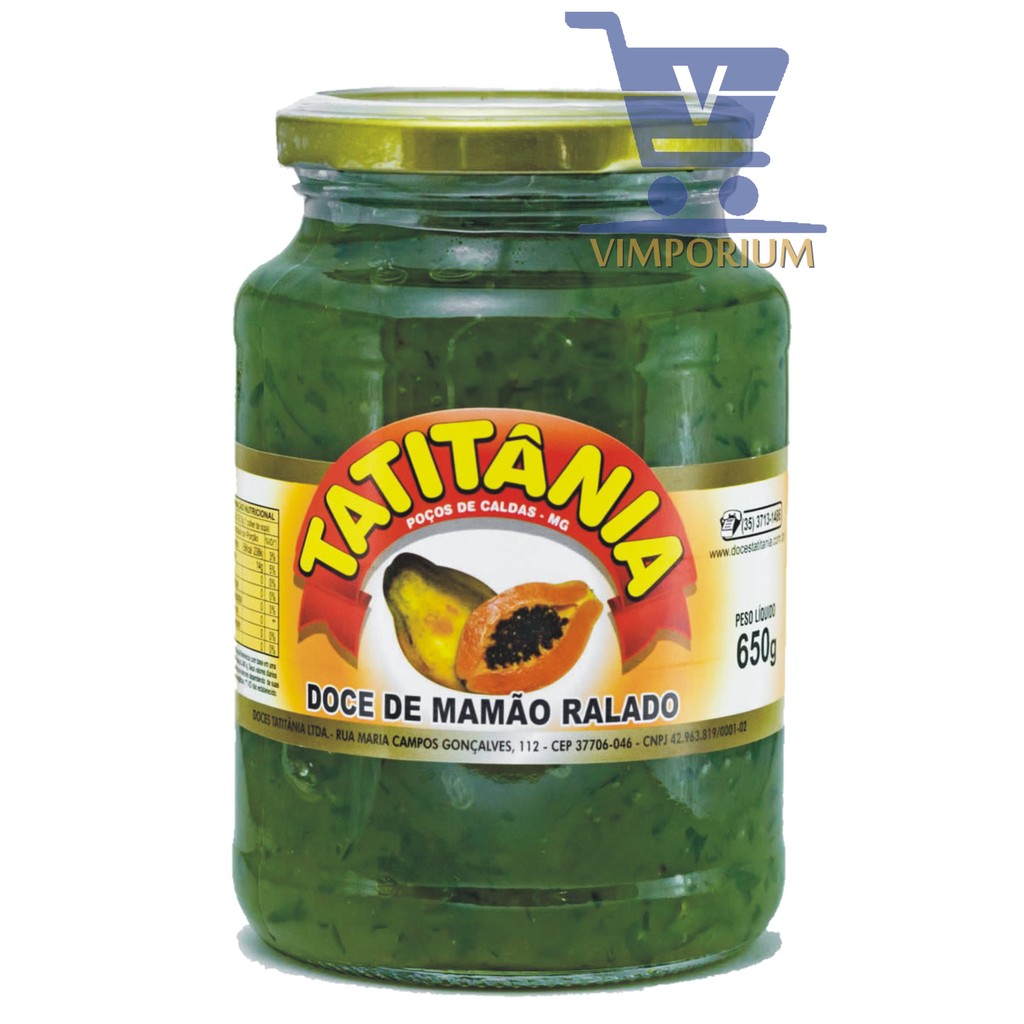Doce de Mamão Ralado 650g - Tatitânia