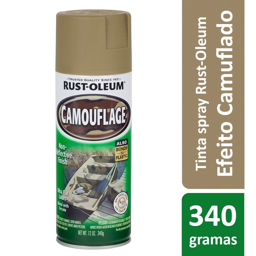 Spray Camuflagem Khaki 340g Rust Oleum - Home & Living