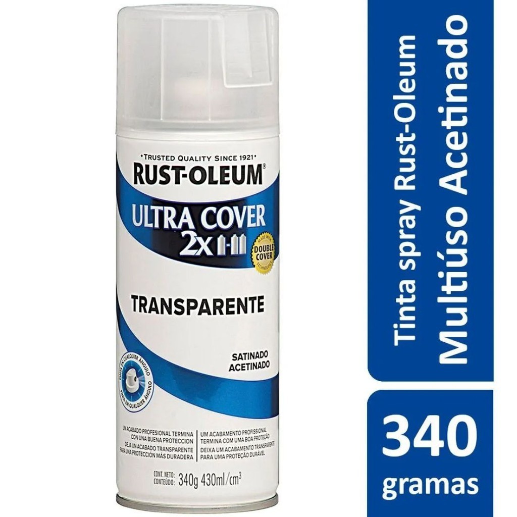 Proteção Para Pintura Multiuso Transparente Acetinado Ultra Cover 340g Rust Oleum em Oferta na Shopee