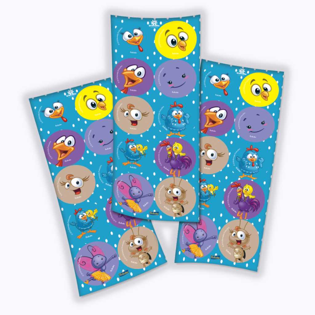 30 ~150 ADESIVO GALINHA PINTADINHA  REDONDO FESTCOLOR - Stationery