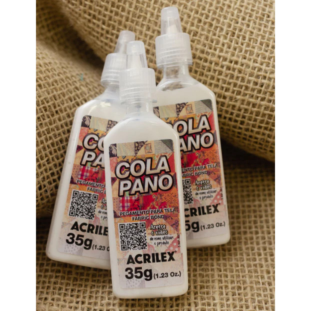 Kit 3 Cola Pano 35G Acrilex Cola Para Tecido Costura Falsa Barra de Calça - Envio Imediato em Oferta na Shopee