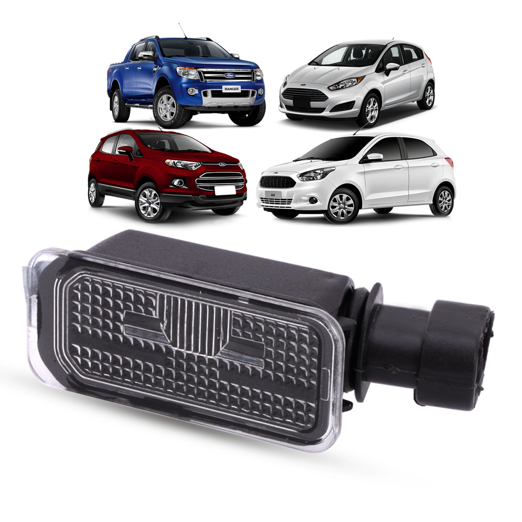 Lanterna Luz de Placa + Soquete Ford Ranger Ecosport Edge New Fiesta Hatch Ka+ Sedan Ka Hatch Focus Hatch