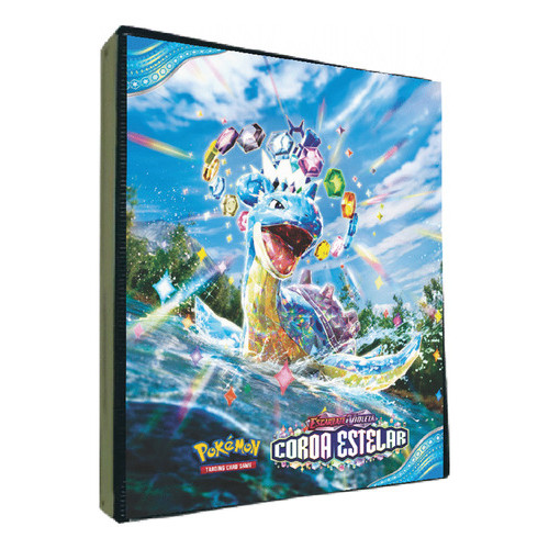 Lapras Coroa Estelar Album Pokemon Porta Cartas Sem Folhas