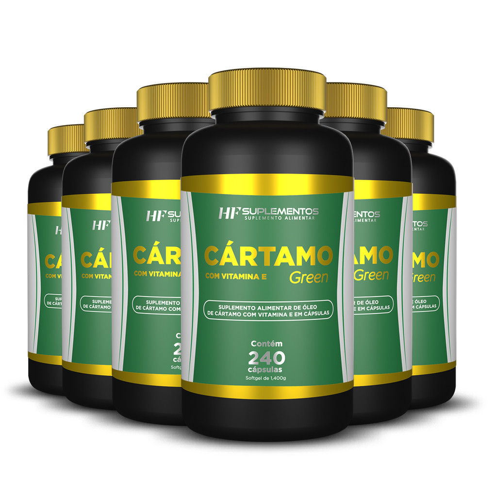 6X cártamo com vitamina E 240 cápsulas hf suplements