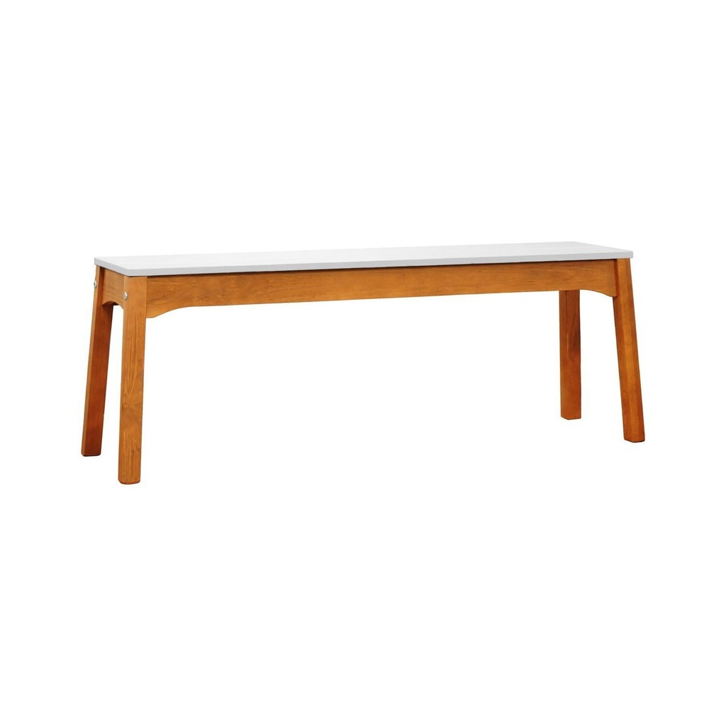 Banco 2 Lugares Áustria Madeira Maciça Assento Mdf Laqueado - Home & Living