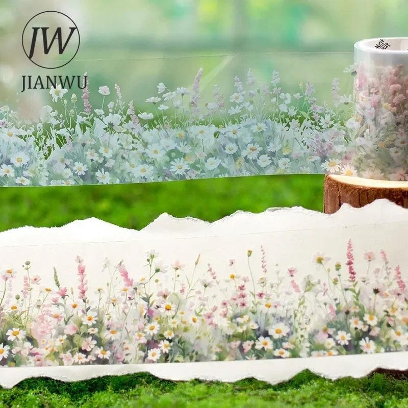 JIANWU 50mm * 200cm Série De Notas Verdes Vintage Planta Flor Paisagismo Material Colagem Fita PET Criativo DIY Diário Papelaria — imagem 2 de 2
