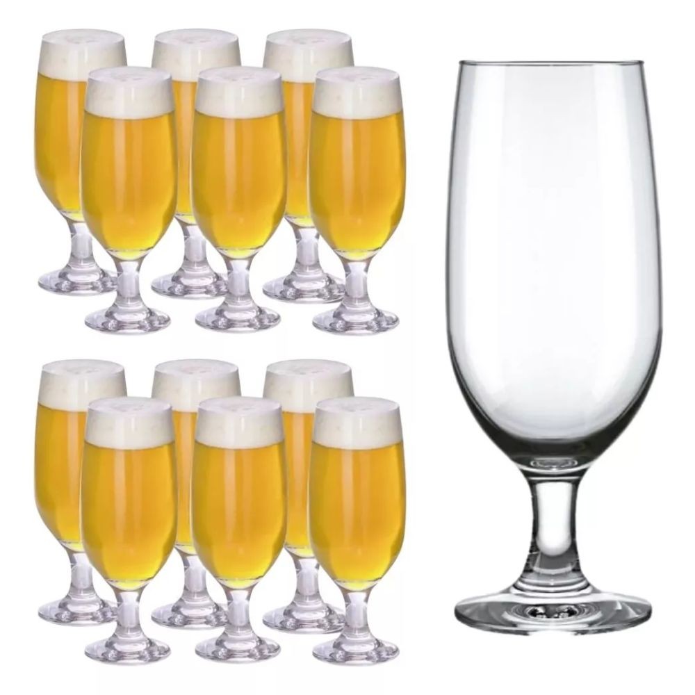 Kit Jogo 12 Taças Cerveja Chop Floripa Nadir 300ml