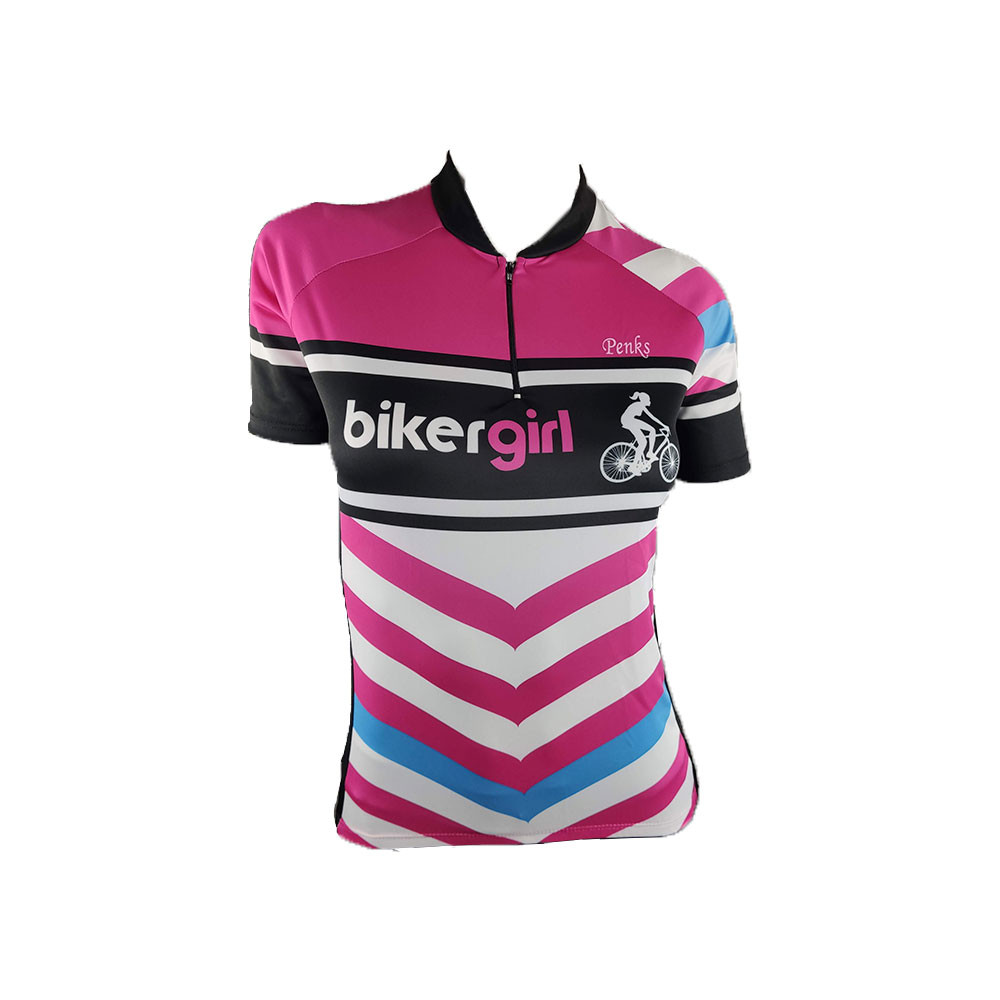 Camisa Ciclismo Feminina Penks Biker Girl Bike Mtb Tam G