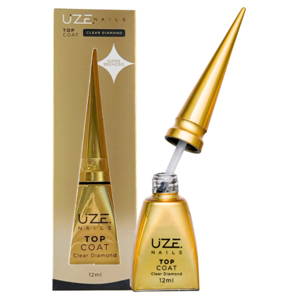 Top Coat Clear Diamond 12ml - Uze Nails em Oferta na Shopee