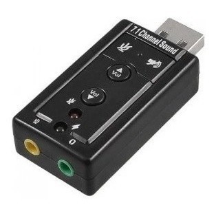 Placa Adaptador De Som Usb 7.1 Canais 3d Adaptador Audio Pc