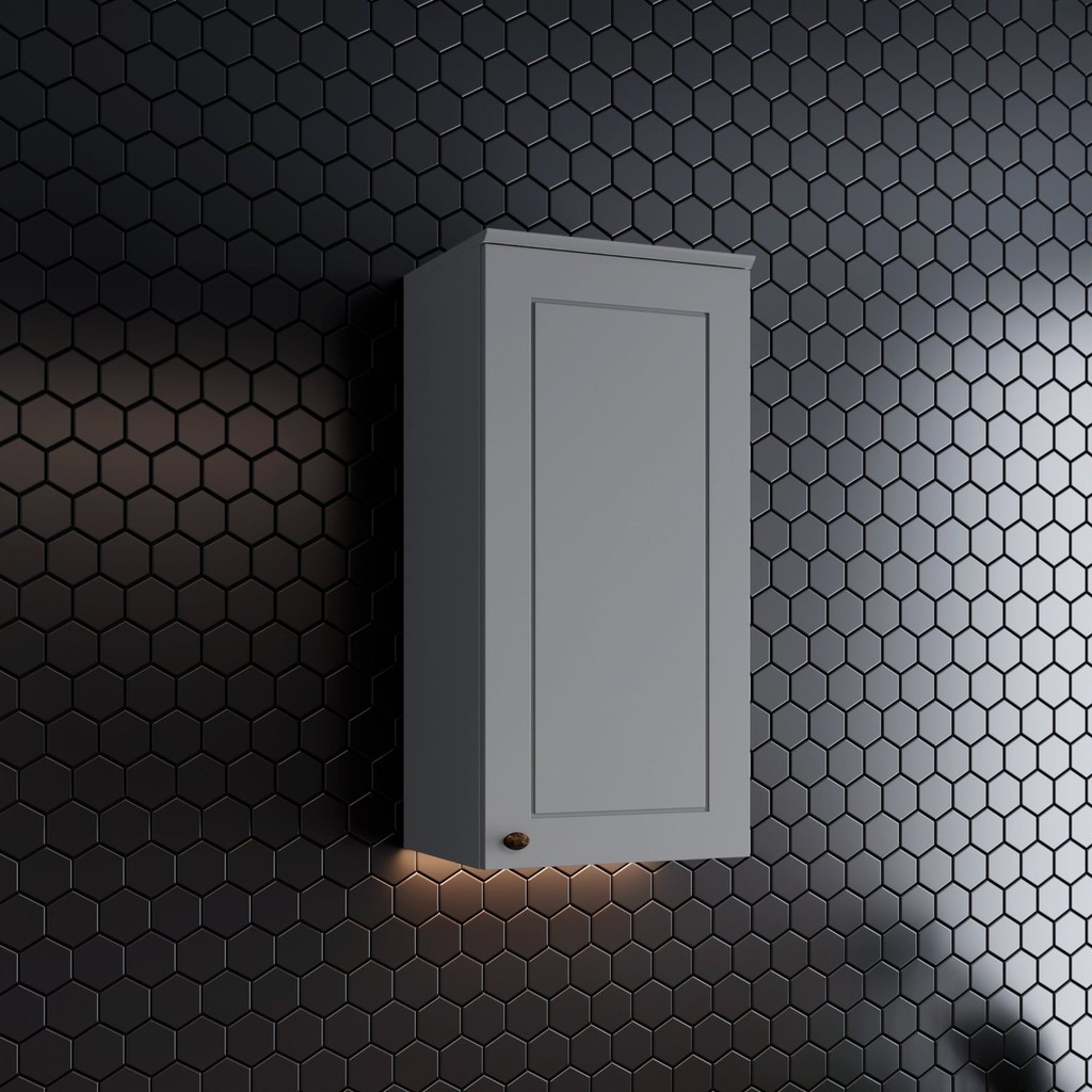 Armário Aéreo 1 Porta 40cm Emily Espresso Móveis Cinza em Oferta na Shopee