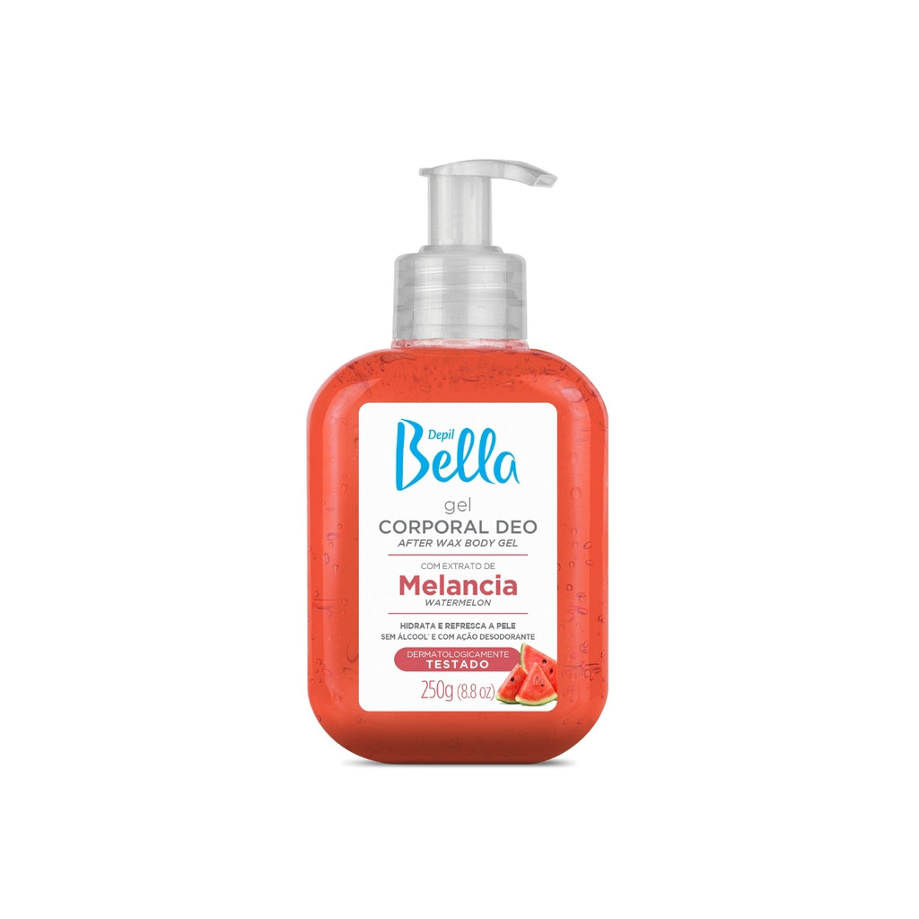 Gel Corporal Pós Depilação Hidrata Melancia Depil Bella 250g em Oferta na Shopee